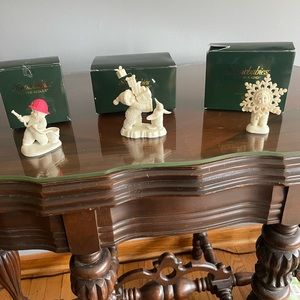 Snowbabies-total7. To the rescue, I have lots to give, One of a kind. See below.